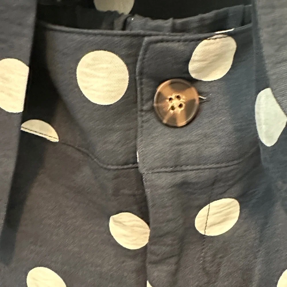 LC Lauren Conrad Navy Polka Dot High Waist Shorts